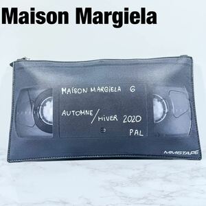 【限定品】メゾンマルジェラ　Maison Margiela マルジェラ 限定柄　セカンドバッグ　クラッチバッグ　ハンドバッグ　バッグ 大容量　黒 MM6