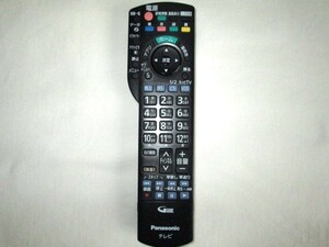 ★中古品 動作確認済み ふた破損 ふたのツメが折れてる Panasonic パナソニック製 テレビ用リモコン 品番N2QAYB000847 純正品 TH-L42E60★