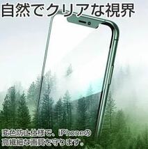 iPhone XR iPhone 11 ブルーライトカット グリーンディスプレイ 強化ガラス グリーンガラス 指紋防止 目にやさしい 液晶保護フィルム_画像7