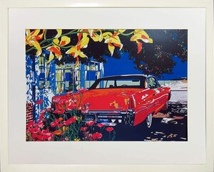 Art hand Auction Nuevo Hideto Suzuki Descanso por la tarde en las Bahamas Arte moderno Enmarcado Pintura para colgar en la pared Imagen interior 53x43 cm Offset American Car American Car, obra de arte, cuadro, otros