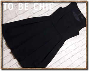 美品！！☆TO BE CHIC　トゥービーシック　ノースリーブワンピース　黒☆