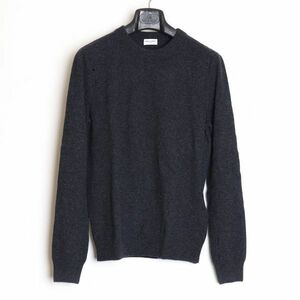 SAINT LAURENT PARIS domestic regular goods 16AW damage processing cashmere . wool crew neck knitted S sweater gray Eddie period CELINE/Dior Homme relation 