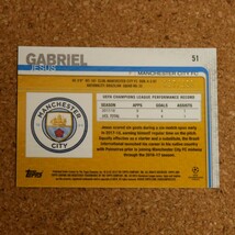 Topps chrome Gabriel Jesus 150シリ トップスクローム ガブリエウ・ジェズス マンチェスターシティ アーセナル blue refractor soccer_画像2