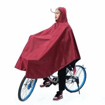 【最安値】レインコート 厚手 ポンチョ 自転車用 レインウエア クリアバイザー 通勤 通学 雨合羽 カッパ 防水 男女兼用 1PU_画像10