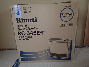 【中古】Rinnai リンナイ RC-346E-T LPガス用 ガスファンヒーター 説明書 ガスホース3m付き