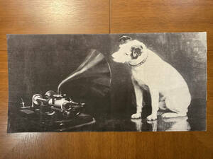 His Master's Voice　ニッパー　Nipper　手ぬぐい　HMV　蓄音機　ビクター　ケンウッド　サイズは約70cm 35cm