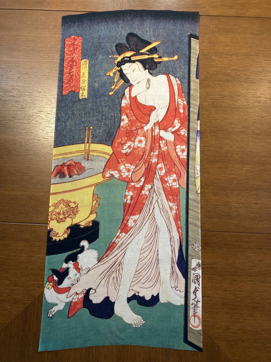 Utagawa Kunisada Tokyo Beauties Collection منشفة يد Ukiyo-e الحجم: تقريبًا. 77 سم × 35 سم مثالية للمناشف, المناديل, مناشف اليد, الحمامات, حمامات عامة, المفروشات, تلوين, أوكييو إي, مطبوعات, آحرون