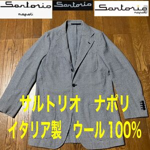 定価14万　憧れのサルトリオ　千鳥格子　ウール100%ジャケット　ビームス別注品