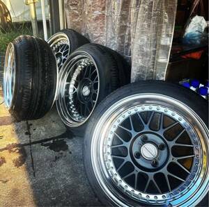 シェブロンレーシング スーパースターM1N 100 4穴　CHEVLON RACING フロント16×8Jリア16x9J 中古美品　USDM JDM コンパクトカー R53