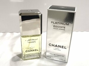 ■【YS-1】香水 ■ シャネル CHANEL ■ エゴイスト プラチナム プールオム オードトワレ EDT 50ml SP ■ 残量95% 【同梱可能商品】■D