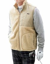 大きめ３Ｌ　新品　FILA フィラ　あったか裏アルミ　ボアフリースベスト　防寒対策_画像7