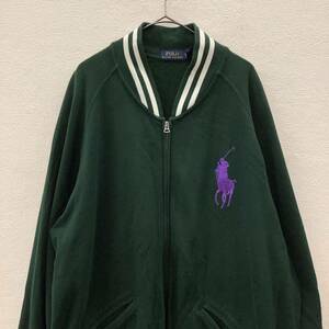 POLO RALPH LAUREN BIG PONNY ボロラルフローレン ビッグポニー スタジャン 裏起毛 グリーン 古着 XXL 73172