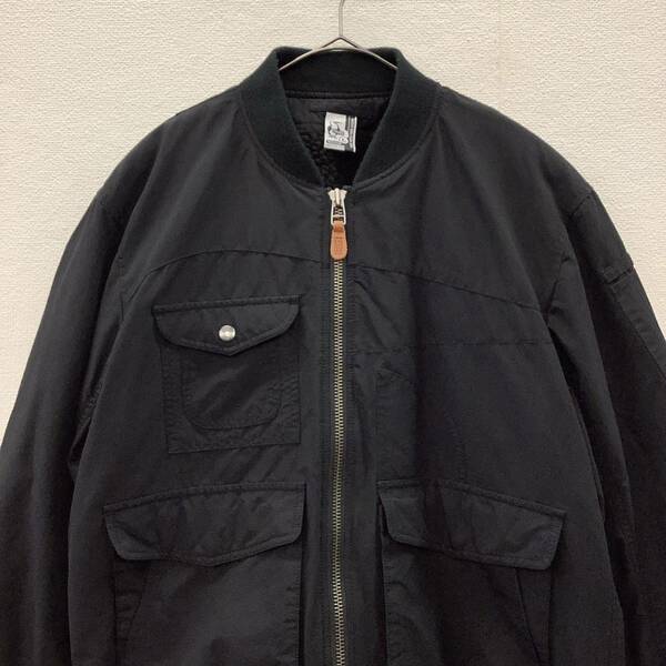 CHUMS CAMPING BOMBER JACKET チャムス キャンピング ボンバージャケット 裏地ボア 黒 size L 77768