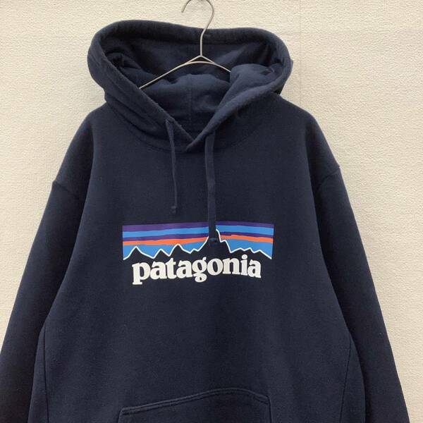 Patagonia パタゴニア プルオーバー スウェットパーカー フーディー ネイビー 裏起毛 size L 77973