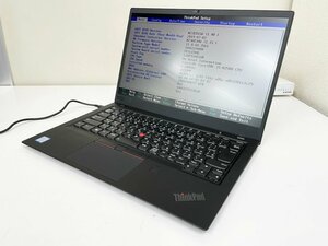 【UEFI起動確認済み／ジャンク】ThinkPad X1 Carbon [TYPE 20KG-S20H00] (Core i5-8250U, RAM8GB, SSD 無し) ●BATT NG / UEFI-BATT NG