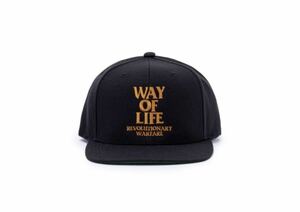 【送料無料】RATS EMBROIDERY CAP WAY OF LIFE BLACK × MARIGOLDマリゴールド ラッツ キャップ スナップバック