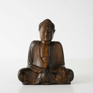 仏像 大仏 木製彫刻 置物 オブジェ 飾り 民芸 仏教