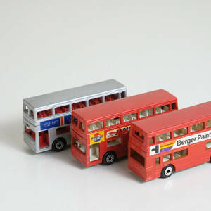 ミニカー MATCHBOX マッチボックス ３台まとめて No.17 THE LONDONER イギリス製 1972 2階建てバス モデルカー ロンドンバス