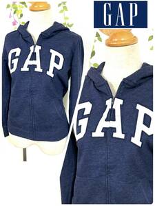 Gap Kids 　ギャップ　胸ロゴ　フルジップアップパーカー　ネイビー　サイズ１６０cm　１４－１５Years　XXL（13XL）