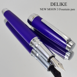 ◆●【DELIKE/ディライク】ニュームーン/NEW MOON 3万年筆 ネイビーブルー 艶やかなラッカー ペン先 EF極細 両用式 新品 単品発送/DL8BL-EF