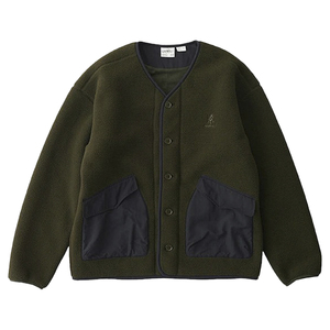 新品未使用　グラミチ Gramicci ボアフリースカーディガン gujk-21f074-olive-l