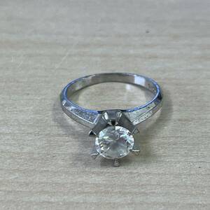 【☆T0128①】925刻印 リング 指輪 模造石 アクセサリー 約2.8g