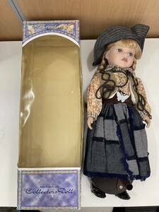 【TK0125】ポーセリンドール Polcelain doll fine porcelain collections doll 人形 女の子 アンティーク 