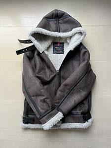 ALPHA INDUSTRIES アルファインダストリーズ B-3 フェイクムートン ジャケット フードタイプ