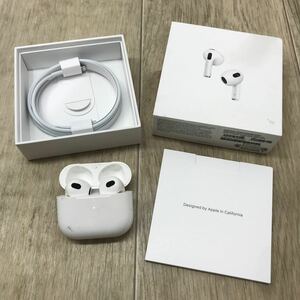 164 D 1円〜 Air Pods MME73J/A 第3世代 Mag Safe 充電ケース エアポッズ ワイヤレス イヤホン Apple アップル 中古