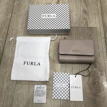 E◆ FURLA フルラ / 財布 ウォレット 992591 P PR76 B30 BABYLON DALIA f ダリア 三つ折 レザー _画像1