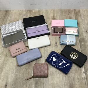 E◆ ブランド 財布 長財布 折り畳み カードケース まとめ FURLA / miu miu / TORY BURCH / サマンサ など ジャンク