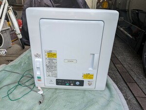 HITACHI/日立 衣類乾燥機 DE-N50WV 容量5kg ヒーター＆風乾燥 エアハッチ 22年製