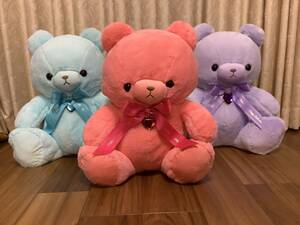 【パステルベア】　Happy Birthcolor Pastel Bear BIGぬいぐるみ vol.1　１・２・３月　３種１セット　47cm　新品☆未使用☆タグ付き