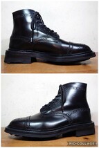 【1度使用程度/極美品】英国製 Tricker's/トリッカーズ カントリー キャップトゥブーツ US7 Fit.5 25cm相応 黒/sanders cheaney クロケット_画像2