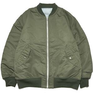 定価7.7万 URU OVERSIZE REVERSIBLE MA-1 BLOUSON サイズ1 カーキ オーバーサイズリバーシブルブルゾン フライトジャケット stein yoke