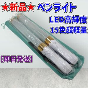 ★新品★ペンライト 2本セット★収納袋付き★LED高輝度★15色オートカラーチェンジ★超軽量★