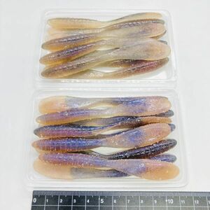 710424 カリフォルニアワーム パドルテールグラブ 4 1/2インチ １８本 CALIFORNIA WORM PADDLE TAIL GRUB ハンドポワード オールド品 希少