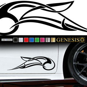 車 ステッカー かっこいい コーナー ドア デカール 上質 06 大きい バイナルグラフィック ワイルドスピード系 「全8色」 GENESIS