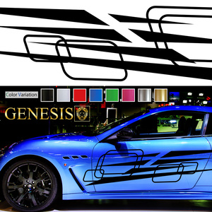 車 ステッカー かっこいい スポーティ サイド デカール 大きい バイナルグラフィック ワイルドスピード系 カスタム 全8色 GENESIS 179