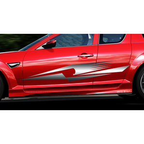 車 ステッカー かっこいい ライン デカール 上質 大きい バイナル カッティング ワイルドスピード系 カスタム 「全8色」 GENESIS rx09