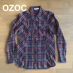 OZOCオゾック 長袖シャツ ネルシャツ チェック柄　38