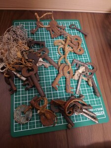 時代物　古鉄　蔵の鍵　まとめて　古民具　和鍵　現状品