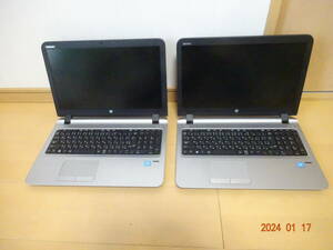 HP ProBook 450 G3 ノートPC ノートパソコン 2台セット ジャンク扱い 動作未確認品