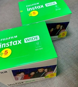 【１円スタート】FUJIFILM（フジフイルム） インスタントフイルム INSTAX WIDE KR5 50枚パック×２個セット 15,000円相当