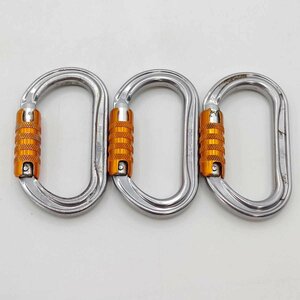 【中古】[3点セット] ペツル OK オーケー TL ロッキングカラビナ スクリューロック PETZL クライミング 高所作業