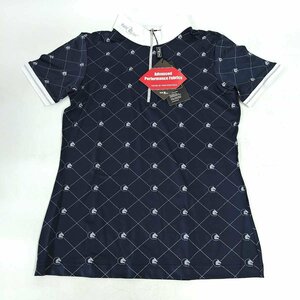 【中古・未使用品】FairPlay Koszulka Competition shirt FP SUZY ハーフジップ 半袖 シャツ フェアプレイ S ネイビー レディース 乗馬