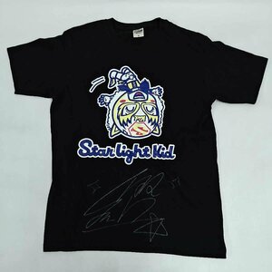 【中古】スターダム Tシャツ スターライト・キッド 直筆サイン入り プロレス STARDOM M ブラック ユニセックス