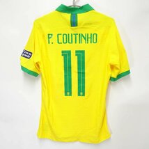 【中古】ナイキ サッカー ブラジル代表 ユニフォーム ホーム #11 コウチーニョ コパ・アメリカ2019決勝 vsペルー M NIKE_画像1