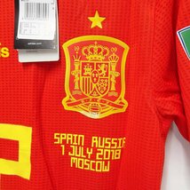 【中古】アディダス サッカー スペイン代表 2018 ホーム ユニフォーム ロシアワールドカップ #22 イスコ S ADIDAS 7月1日 対ロシア戦_画像3