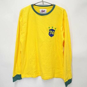 【中古】Liga Retro サッカー ブラジル代表 長袖 シャツ ユニフォーム 1974 #10 M